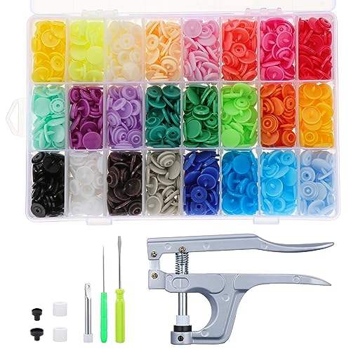 KEESIN Druckknöpfe mit zange,360 Set T5 Druckknöpfe in 24 Farben Nähfrei Zubehöre für alle Arten DIY Kleidung Basteln Accessoires Snap Set KEESIN Druckknöpfe mit zange,360 Set T5 Druckknöpfe in 24 Farben Nähfrei Zubehöre für alle Arten DIY Kleidung Basteln Accessoires Snap Set von KEESIN