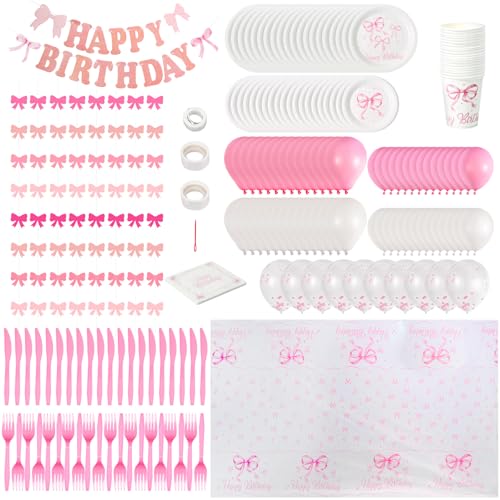 203 Stück Happy Birthday Girlande Set mit Schleifenbändern Schleifenpapierspitze Geburtstagsfahnen Luftballons Geburtstagsdeko Mädchen Rosa Deko Geburtstag für Frauen Mädchen Babys 203 Stück Happy Birthday Girlande Set mit Schleifenbändern Schleifenpapierspitze Geburtstagsfahnen Luftballons Geburtstagsdeko Mädchen Rosa Deko Geburtstag für Frauen Mädchen Babys von KEGAJEGA