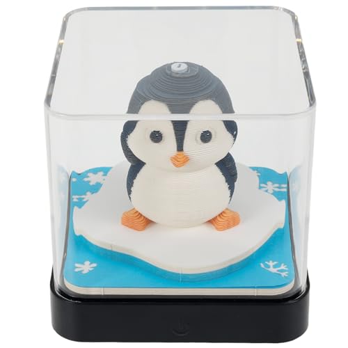 3D Kalender mit Licht 9,8x9,8x8,5cm 3d-Notizblock Kreative 3d Kalender 2026 für die Schreibtischdekoration Weihnachten Thanksgiving Jahrestag Valentinstag (Pinguin) von KEGAJEGA