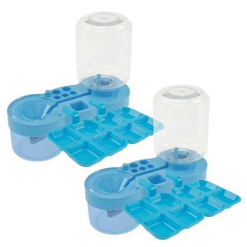 KEGAJEGA 2 Stück Pinselreiniger Bürstenspüler mit Wasserkreislauf Paint Brush Rinser mit Pinselhalter und Palette Pinsel Reinigungsstation für Aquarellstifte Pinsel KEGAJEGA 2 Stück Pinselreiniger Bürstenspüler mit Wasserkreislauf Paint Brush Rinser mit Pinselhalter und Palette Pinsel Reinigungsstation für Aquarellstifte Pinsel von KEGAJEGA