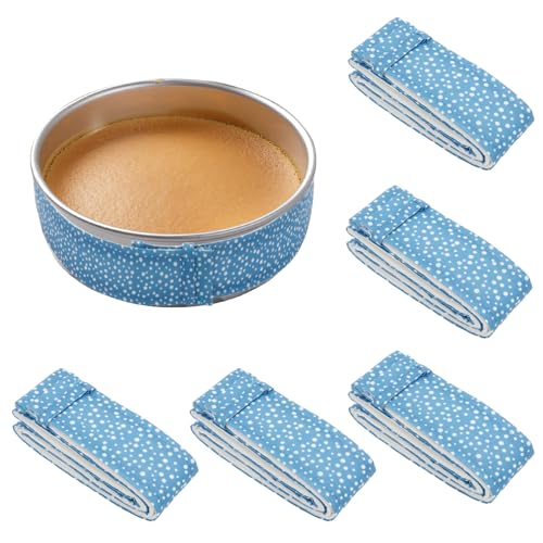 KEGAJEGA 6 Stück Backstreifen 89x4cm Kuchenstreifen Verstellbare Wiederverwendbar Kuchenform Streifen Kuchenstreifen Waschbar für Chiffon-Kuchen Biskuitkuchen Backen von KEGAJEGA