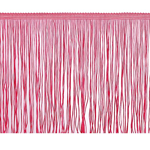 2 Yards Fransenborte, Quaste, 20,3 cm breit, für Kleidung, Accessoires, Lateinisches Hochzeitskleid, DIY, Lampenschirm, Dekoration (A-Pink) von KEGECOL