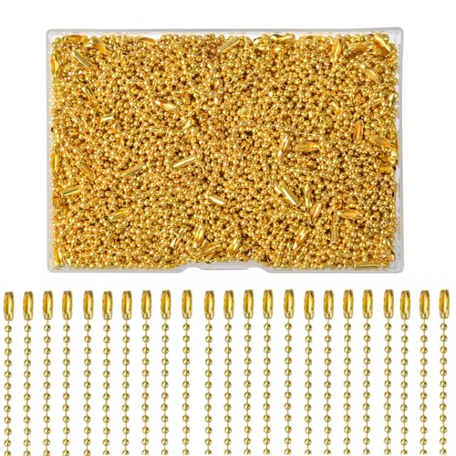 200 Stück Kugel-Perlenketten, Großpackung, Schlüsselanhänger, 11,9 cm, Metall-Erkennungsmarke, kleine Ketten mit Verbindungsstücken zum Aufhängen von Dekoration 200 Stück Kugel-Perlenketten, Großpackung, Schlüsselanhänger, 11,9 cm, Metall-Erkennungsmarke, kleine Ketten mit Verbindungsstücken zum Aufhängen von Dekoration von KEIAOUE