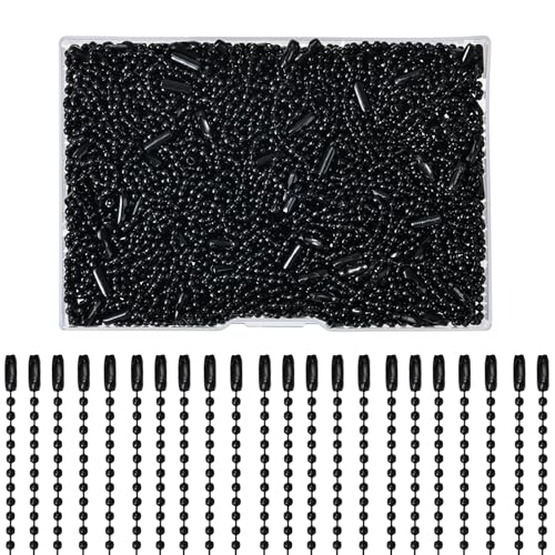 200 Stück Kugel-Perlenketten, Großpackung, Schlüsselanhänger, 11,9 cm, Metall-Erkennungsmarke, kleine Ketten mit Verbindungsstücken zum Aufhängen von Dekoration 200 Stück Kugel-Perlenketten, Großpackung, Schlüsselanhänger, 11,9 cm, Metall-Erkennungsmarke, kleine Ketten mit Verbindungsstücken zum Aufhängen von Dekoration von KEIAOUE
