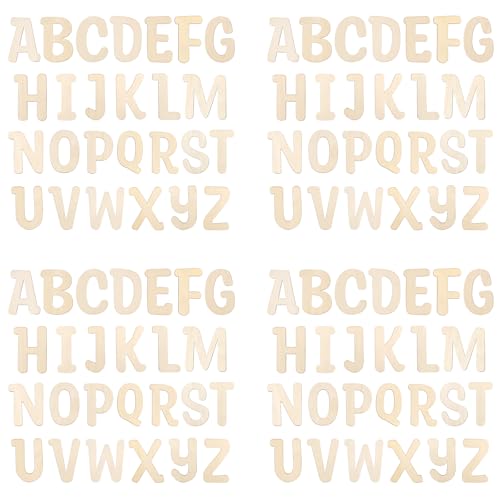 KEILEOHO 104 Stück Holzbuchstaben 10 cm, 2mm Dick Buchstaben Holz zum Basteln und Bemalen für Deko, DIY Handwerk, 26 Buchstaben KEILEOHO 104 Stück Holzbuchstaben 10 cm, 2mm Dick Buchstaben Holz zum Basteln und Bemalen für Deko, DIY Handwerk, 26 Buchstaben von KEILEOHO