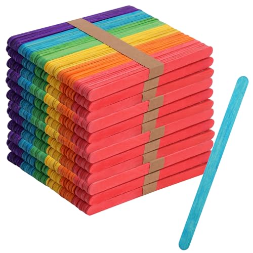 KEILEOHO 500 Stück Bunte Holzstäbchen 15 cm, Eisstiele Holz Bunt zum Basteln, Bunte Holzstiele Holzspatel Eisstäbchen für DIY Handwerk, 150 x 10 x 2 mm, 6 Farben KEILEOHO 500 Stück Bunte Holzstäbchen 15 cm, Eisstiele Holz Bunt zum Basteln, Bunte Holzstiele Holzspatel Eisstäbchen für DIY Handwerk, 150 x 10 x 2 mm, 6 Farben von KEILEOHO
