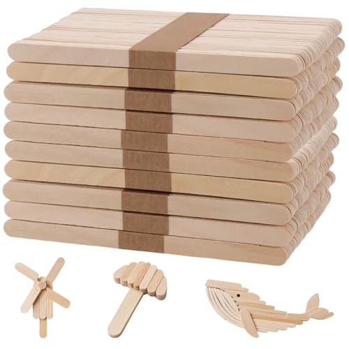 KEILEOHO 500 Stück Holzstäbchen zum Basteln 15 cm, Eisstiele Holz, Holzstiele Holzspatel Eisstäbchen für DIY Handwerk, 150 x 10 x 2 mm KEILEOHO 500 Stück Holzstäbchen zum Basteln 15 cm, Eisstiele Holz, Holzstiele Holzspatel Eisstäbchen für DIY Handwerk, 150 x 10 x 2 mm von KEILEOHO