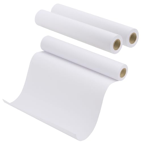 KEILEOHO Zeichenpapierrolle, 30 cm x 15 m, 70 g, weißes Kunst-Skizzierpapier, Staffelei, Malpapierrolle zum Zeichnen, Schreiben, 3 Stück KEILEOHO Zeichenpapierrolle, 30 cm x 15 m, 70 g, weißes Kunst-Skizzierpapier, Staffelei, Malpapierrolle zum Zeichnen, Schreiben, 3 Stück von KEILEOHO