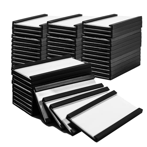 Magnetische Etikettenhalter, 2,5 x 5,1 cm, C-K, magnetische Datenkartenhalter, Aktenschrank-Etiketten mit weißen Papiereinsätzen und transparenter Kunststofffolie für Metallregale, Ausweishalter, Magnetische Etikettenhalter, 2,5 x 5,1 cm, C-K, magnetische Datenkartenhalter, Aktenschrank-Etiketten mit weißen Papiereinsätzen und transparenter Kunststofffolie für Metallregale, Ausweishalter, von KEJJNYER