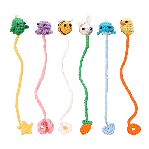KEKEMEOW Tier-Lesezeichen Häkelset für Anfänger, Häkeln lernen, Anfänger Häkelset für Erwachsene, Häkel-Starter-Kit mit Schritt-für-Schritt-Video-Tutorials und weichen Garnen, Haken KEKEMEOW Tier-Lesezeichen Häkelset für Anfänger, Häkeln lernen, Anfänger Häkelset für Erwachsene, Häkel-Starter-Kit mit Schritt-für-Schritt-Video-Tutorials und weichen Garnen, Haken von KEKEMEOW