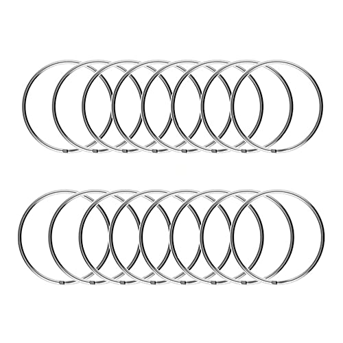 KELING 100 STÜCK, 1 SchlüSsel Ring Offener SchlüSsel Ring Metall SchlüSsel Ring Flacher Ring für Haushalt SchlüSsel Bund von KELING