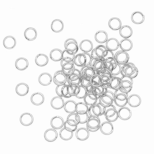 KELING 500-Stueck oeffnen Biegering Spaltring Fuer Schmuckherstellung, 4mm, Silber von KELING