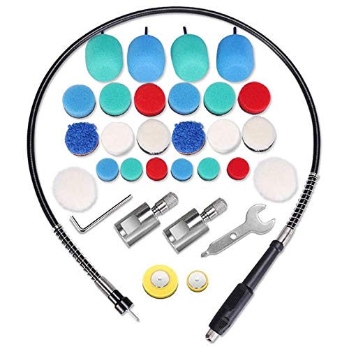 KELING Mini Polier Welle, Polier Kissen Kit für Schaum Bohrer mit 5/8 - und M14 Gewinde für Rotierendes Werkzeug/Polier von KELING