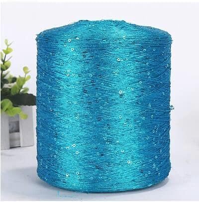 KEMTAT Häkelgarn zum Stricken, Polyestergarn mit Pailletten, Garn 500 g, Garn mit Schlaufen, Strickgarn mit Lurex, großes Spulengarn KEMTAT Häkelgarn zum Stricken, Polyestergarn mit Pailletten, Garn 500 g, Garn mit Schlaufen, Strickgarn mit Lurex, großes Spulengarn von KEMTAT