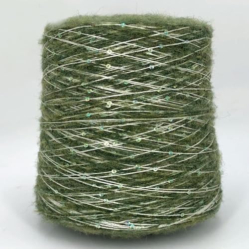 KEMTAT Neues, weiches, natürliches, farbenfrohes Plüsch-Mohair-Paillettengarn, 520 g, zum Stricken, Eisseide, metallisiertes Garn, Weben, Häkeln, Nähgarn KEMTAT Neues, weiches, natürliches, farbenfrohes Plüsch-Mohair-Paillettengarn, 520 g, zum Stricken, Eisseide, metallisiertes Garn, Weben, Häkeln, Nähgarn von KEMTAT