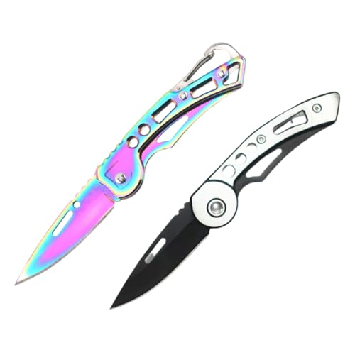 KEMUZ 2 Stück Klein Klappmesser: Mini ScharfTaschenmesser Klein, Edc Messe, Messer Taschenmesser, Taschenmesser Mit Klappmesser Für Outdoor, Camping,Angelmesser KEMUZ 2 Stück Klein Klappmesser: Mini ScharfTaschenmesser Klein, Edc Messe, Messer Taschenmesser, Taschenmesser Mit Klappmesser Für Outdoor, Camping,Angelmesser von KEMUZ