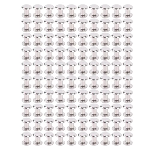 100 Sets Edelstahl Niet, Schraub Verschluss Set für Leder Handwerk, Edelstahl Nieten, Stahl Nieten, Nieten (3 * 4 * 6mm) von KENANLAN