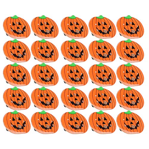 Halloween Brosche Pin,25 Stück Halloween Kürbisförmige Leuchtende Anstecknadel, Festival Show Brosche, DIY Kostümdekoration Halloween Anstecknadeln von KENANLAN
