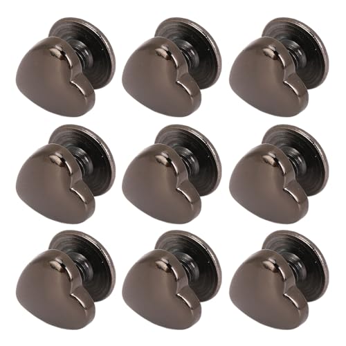 8mm Herzform Nieten, Zinklegungsherzige Nieten mit PH -Schrauben für Gürtel, Taschen, Hüte, Kleidung, Schuhe, Einfache Installation (Grau) von KENANLAN