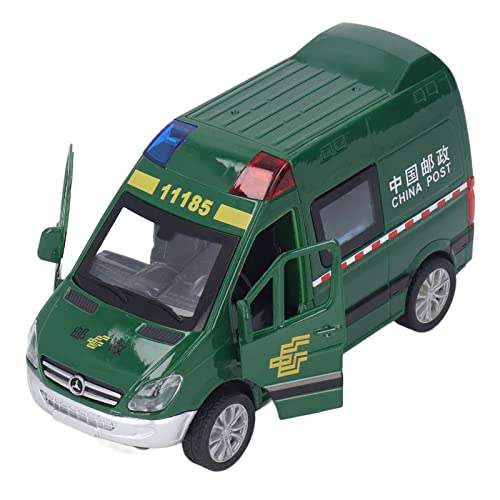 KENANLAN Alloy Model Car Mini Car Toy, Fünf Türen Notfalltransportauto mit Beleuchtungsmusik, Geburtstag Weihnachten, aus Legierungsmaterial Hergestellt (Mittelgroße Kurierauto) von KENANLAN