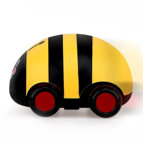 KENANLAN Cartoon Kids Rücken Autospielzeug, Drop -Resistant Plastic für Mädchen über 3 Jahren, Interaktives und Lehrreiches, Cartoon -Rückenfahrzeug (Bienenstil) von KENANLAN