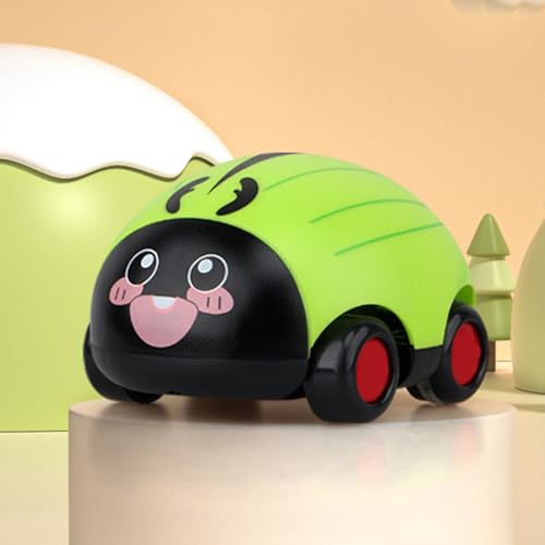 KENANLAN Cartoon Kids Rücken Autospielzeug, Drop -Resistant Plastic für Mädchen über 3 Jahren, Interaktives und Lehrreiches, Cartoon -Rückenfahrzeug (Käferstil) von KENANLAN
