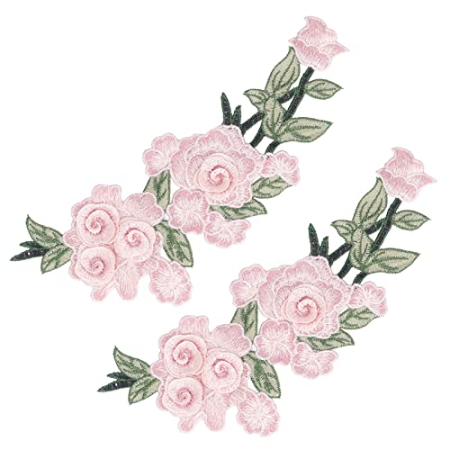 KENANLAN DIY Gesticktes Pflaster, Baumwollmaterial, Einzigartige Dekoration für Kleidung, Hüte und Vieles Mehr Verwendet, um zu Nähen und zu Reparieren (Rosa) von KENANLAN