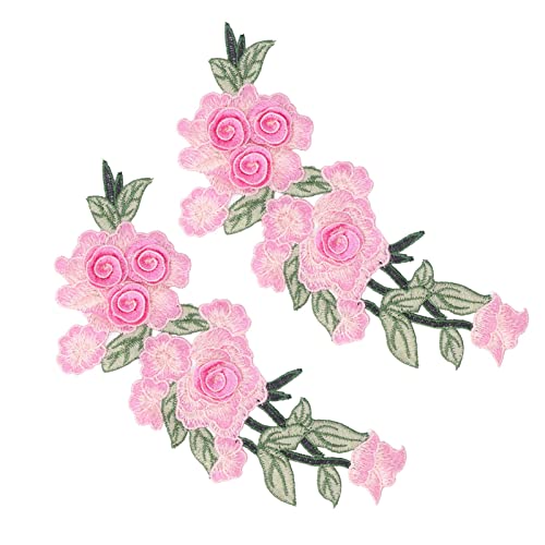 KENANLAN DIY Gesticktes Pflaster, Baumwollmaterial, Einzigartige Dekoration für Kleidung, Hüte und Vieles Mehr Verwendet, um zu Nähen und zu Reparieren (Rosenrot) von KENANLAN