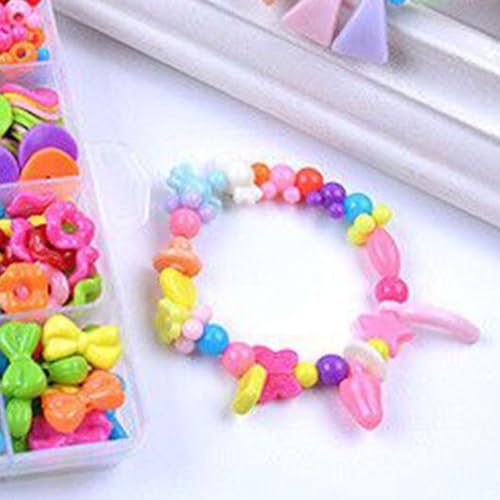 KENANLAN Schmuck Armband Making Kit DIY Toy Set 9pcs Perlen für Mädchen mit 24 Gittern, Übungshandkoordination, Amblyopia -Training (Typ 4) von KENANLAN