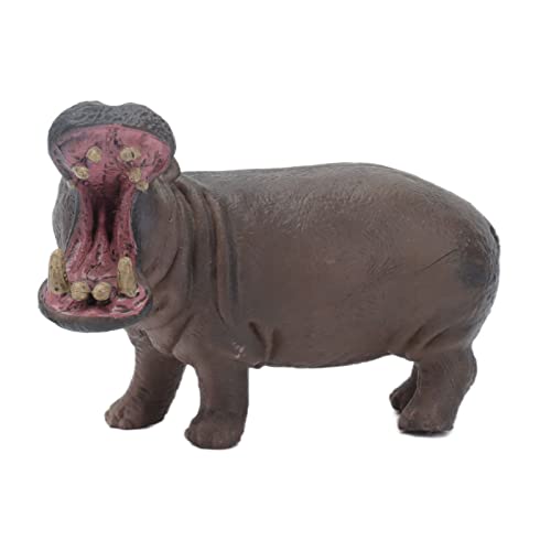 KENANLAN Wildlife Hippo Toy, Exquisit Gefertigtes Hippo -Modellpuppe für über 3 Jahre PVC Static Hippo -Modell. Realistische Details, Fördern die Vorstellungskraft (Typ 2) von KENANLAN