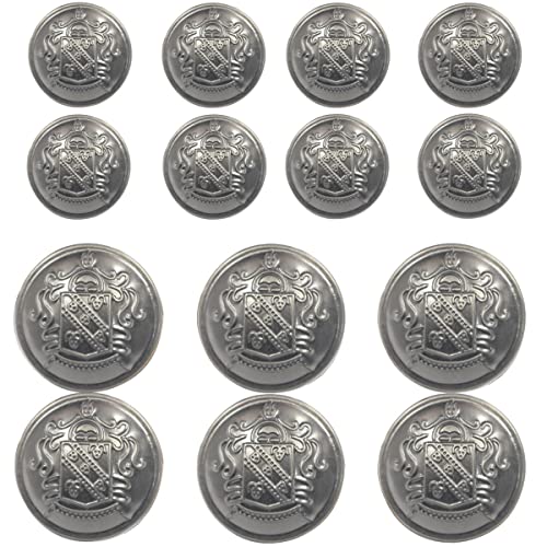 KENDANY Blazerknopf-Set aus Metall, für Blazer, Anzüge, Sportmäntel, Uniformen, 18 mm x 23 mm, 14-teilig KENDANY Blazerknopf-Set aus Metall, für Blazer, Anzüge, Sportmäntel, Uniformen, 18 mm x 23 mm, 14-teilig von KENDANY