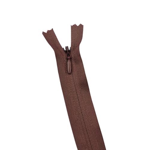 10 Stück/Packung 28 cm 35 cm 40 cm 45 cm 50 cm 55 cm 60 cm 3# Unsichtbarer Reißverschluss Nylon-Spulenreißverschluss für DIY Handarbeit Stoff Nähzubehör 299 Schokolade 35 cm von KENFHH