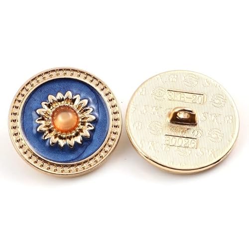 KENID 10 Stück Vintage-Knöpfe aus Metall, goldfarben, mit einem Loch, mehrfarbig, Emaille-Knöpfe für Kleidung, Mantel, Basteln, Nähzubehör KENID 10 Stück Vintage-Knöpfe aus Metall, goldfarben, mit einem Loch, mehrfarbig, Emaille-Knöpfe für Kleidung, Mantel, Basteln, Nähzubehör von KENID