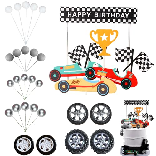 Rennwagen Tortendeko,Auto Thematische Geburtstag Deko,Cars Tortendeko,Cake Topper Set, Happy Birthday Topper für Kinder Geburtstag Party Kuchen Dekoration Supplies Rennwagen Tortendeko,Auto Thematische Geburtstag Deko,Cars Tortendeko,Cake Topper Set, Happy Birthday Topper für Kinder Geburtstag Party Kuchen Dekoration Supplies von KEORHEZ