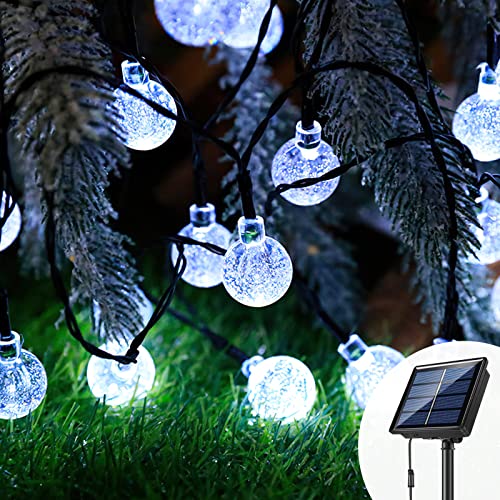 Solar Lichterkette Aussen KEPEKA 11M 60 LEDs Lichterkette Außen mit IP65 Wasserdicht, 8 Modi Weihnachtsbeleuchtung Außen für Garten, Terrasse, Hof, Party von KEPEAK