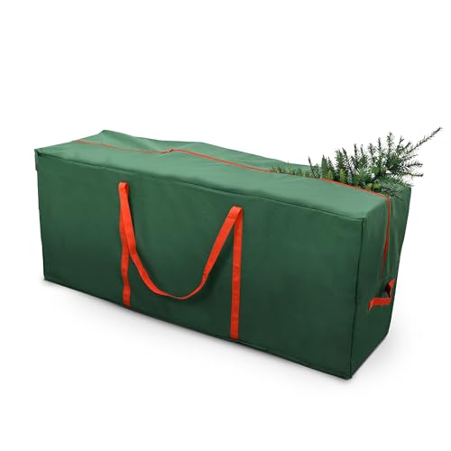 Keplin Aufbewahrungstasche für Weihnachtsbaum und Geschenkpapier, Dekoration mit Tragegurten, Baumtasche, 2,7 m Bäume, Weihnachtstasche, Geschenkpapier-Organizer, Anhänger und Bänderhalter von KEPLIN