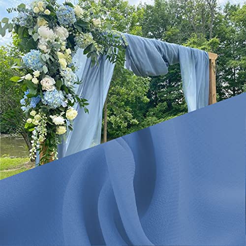 The Yard Chiffon-Stoff, durchscheinend, 4,5 m, 152,4 cm breit, rustikaler Drapierstoff für Hochzeit, Party, Event, Hintergrunddekorationen von KEPOM