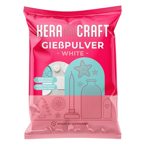 Keracraft Gießpulver weiß 1kg - Reliefgießpulver weiß für kreative Projekte Keracraft Gießpulver weiß 1kg - Reliefgießpulver weiß für kreative Projekte von KERACRAFT