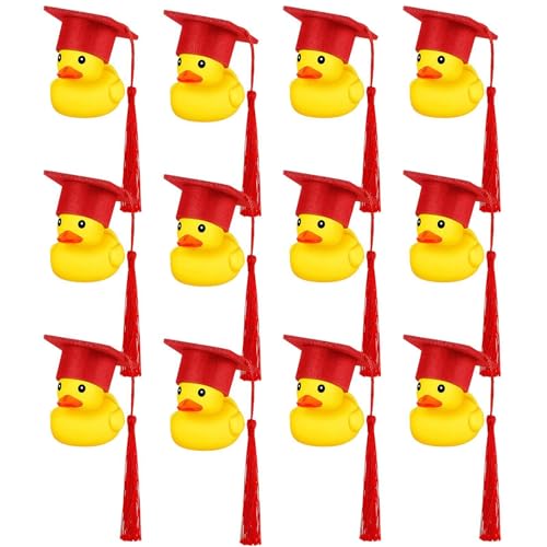 KERALI Gummienten zum Schulabschluss, weiche Enten mit schwarzem Hut, Partygeschenke, Gummienten für Geburtstagsparty, Partygeschenke, Dekoration, Kinderparty, Abschluss-Mottoparty KERALI Gummienten zum Schulabschluss, weiche Enten mit schwarzem Hut, Partygeschenke, Gummienten für Geburtstagsparty, Partygeschenke, Dekoration, Kinderparty, Abschluss-Mottoparty von KERALI