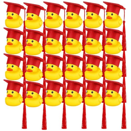 KERALI Gummienten zum Schulabschluss, weiche Enten mit schwarzem Hut, Partygeschenke, Gummienten für Geburtstagsparty, Partygeschenke, Dekoration, Kinderparty, Abschluss-Mottoparty KERALI Gummienten zum Schulabschluss, weiche Enten mit schwarzem Hut, Partygeschenke, Gummienten für Geburtstagsparty, Partygeschenke, Dekoration, Kinderparty, Abschluss-Mottoparty von KERALI