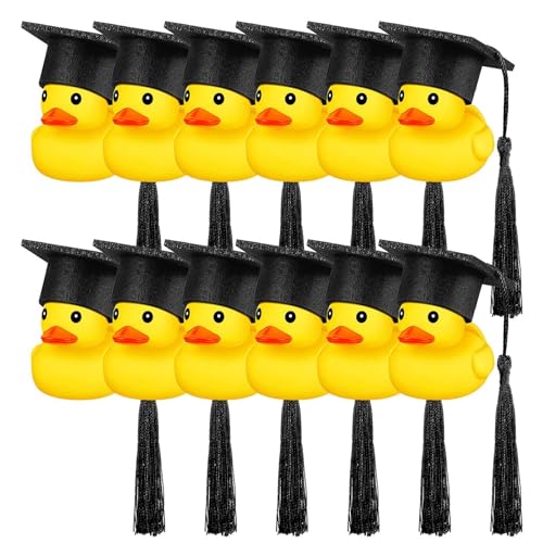 KERALI Gummienten zum Schulabschluss, weiche Enten mit schwarzem Hut, Partygeschenke, Gummienten für Geburtstagsparty, Partygeschenke, Dekoration, Kinderparty, Abschluss-Mottoparty KERALI Gummienten zum Schulabschluss, weiche Enten mit schwarzem Hut, Partygeschenke, Gummienten für Geburtstagsparty, Partygeschenke, Dekoration, Kinderparty, Abschluss-Mottoparty von KERALI