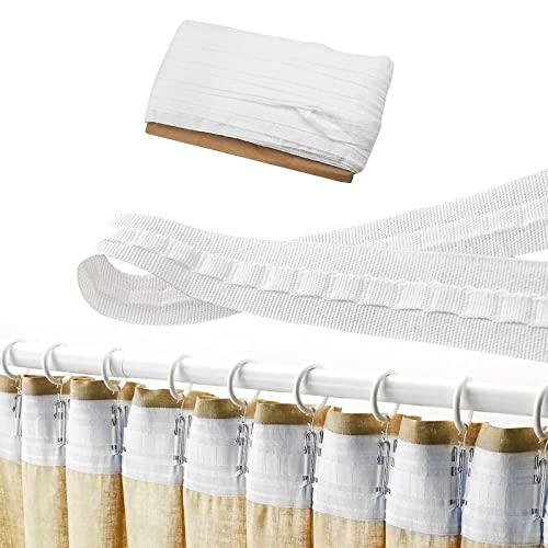 KERANEET Gardinenband Kräuselband 30m*2.5cm Faltenband Falten Gardinenband Universalband Falte für Wohnzimmer Schlafzimmer Büro Fenstervorhang Türvorhang Duschvorhang - Weiß KERANEET Gardinenband Kräuselband 30m*2.5cm Faltenband Falten Gardinenband Universalband Falte für Wohnzimmer Schlafzimmer Büro Fenstervorhang Türvorhang Duschvorhang - Weiß von KERANEET