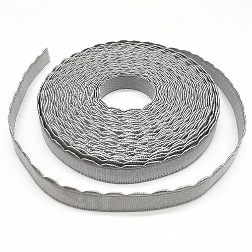 5 Yards 10 mm elastisches Spitzenband Crescent Edge Spandex Band zum Nähen von Spitzenbesatz DIY Stirnband Unterwäsche Dessous Zubehör-Grau,2 Yards von KERAXL