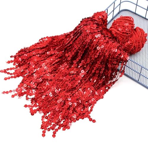 Yards 30 cm Nähen Fransen Pailletten Quaste Spitze für Hochzeitsfeier Latin Dance Bar Kleid DIY Paillettenband Borte Zubehör-Rot,2 Yards Yards 30 cm Nähen Fransen Pailletten Quaste Spitze für Hochzeitsfeier Latin Dance Bar Kleid DIY Paillettenband Borte Zubehör-Rot,2 Yards von KERAXL