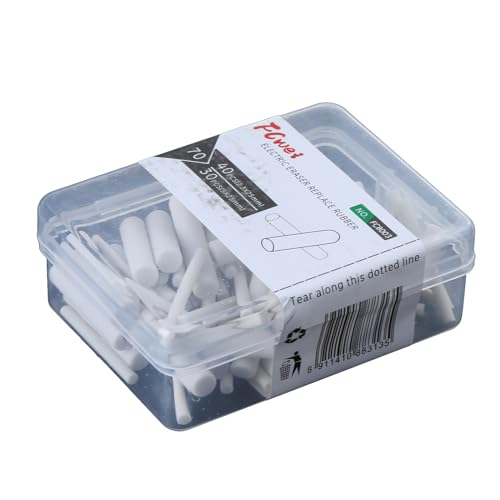KERDEJAR Elektrischer Radiergummi, 2,3 mm und 5 mm, 70 Stück, weiß, rechteckig, ideal zum Zeichnen, Zeichnen, Kunst und Handwerk, geeignet für TENWIN 8302 KERDEJAR Elektrischer Radiergummi, 2,3 mm und 5 mm, 70 Stück, weiß, rechteckig, ideal zum Zeichnen, Zeichnen, Kunst und Handwerk, geeignet für TENWIN 8302 von KERDEJAR