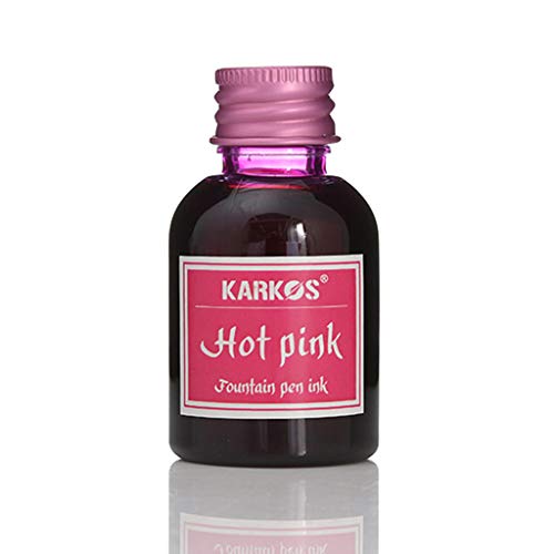 KERDEJAR Nachfülltinte, 1 Flasche Pure Colorful 30 ml Füllfederhalter-Tinte zum Nachfüllen von Tinten Schreibwaren Schule Bürobedarf Pink von KERDEJAR