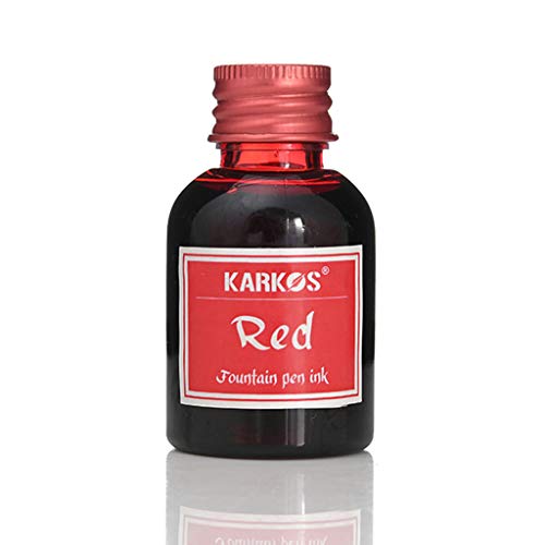 KERDEJAR Nachfülltinte, 1 Flasche Pure Colorful 30 ml Füllfederhalter-Tinte zum Nachfüllen von Tinten Schreibwaren Schule Bürobedarf rot von KERDEJAR