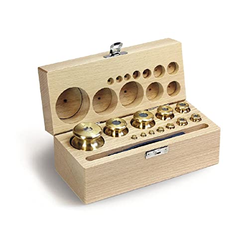 KERN Messing Gewichtssatz met Holzetui, Gold, 1g - 2000g, M2 KERN Messing Gewichtssatz met Holzetui, Gold, 1g - 2000g, M2 von KERN