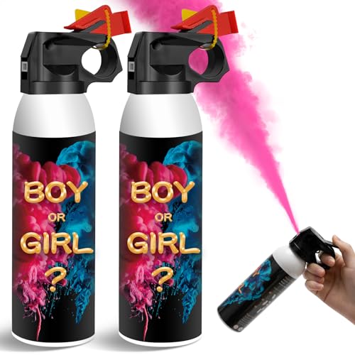 KERNOWO Konfettikanone für Gender Reveal 2 Stück | Rosa Gender Reveal Rauchbombe 100% biologisch abbaubare Babyparty sicher Pulverrauch, Partyzubehör für Jungen und Mädchen KERNOWO Konfettikanone für Gender Reveal 2 Stück | Rosa Gender Reveal Rauchbombe 100% biologisch abbaubare Babyparty sicher Pulverrauch, Partyzubehör für Jungen und Mädchen von KERNOWO