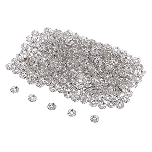 300 Stück Kristall Welle Rand Perle zum auffädeln Bastelperlen Dekoperlen Spacer Beads Zwischenperlen Bunte Kugeln für DIY Schmuck von KESOTO